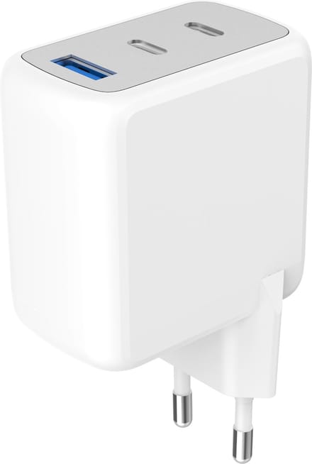 BeHello Oplader 65W GaN met 3 poorten (USB-C en USB-A) wit