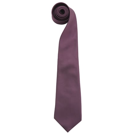 Premier Herenmode "Kleuren" Work Clip On Tie (Pakket van 2) (Paars)