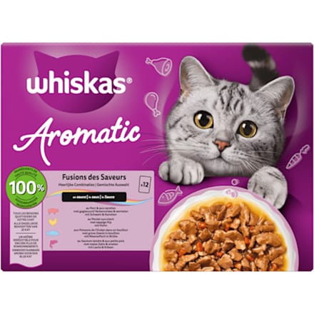 Whiskas Kattenvoer Nat Aromatic Adult 1+ Selectie Multipack - 12x85 gr