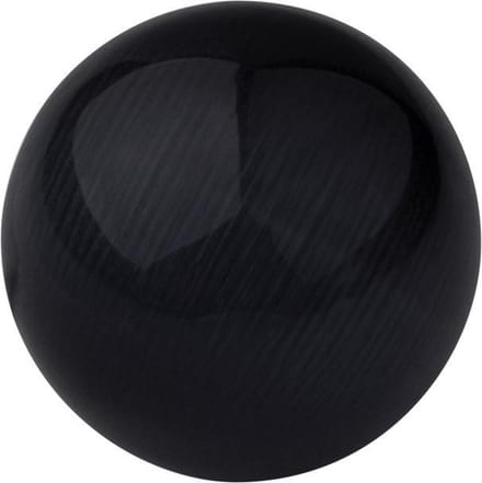Quiges Verwisselbare Ring Steen Bolletje 8mm - Cateye Zwart - E8RHR004