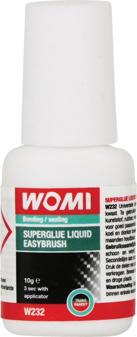 Womi Secondelijm W232 – 10 g Transparant – Snelhechtend – Precieze Dosering – Multimateriaal