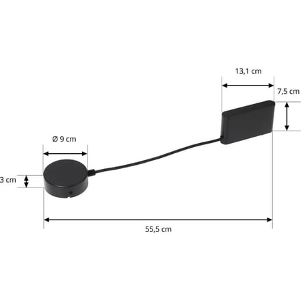Lindby LED driver Lumaro, zwart, lengte 55,5 cm, 100W