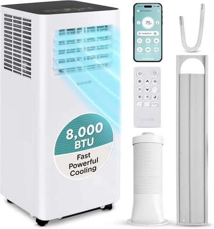 Mobiele Airco 8000 BTU – Draagbare Airconditioner – Ontvochtiger – LED-display – Wit
