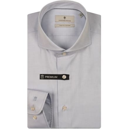 Thomas Maine Overhemd Bari Cutaway Two-Ply Non-Iron Pin Point Wit / male