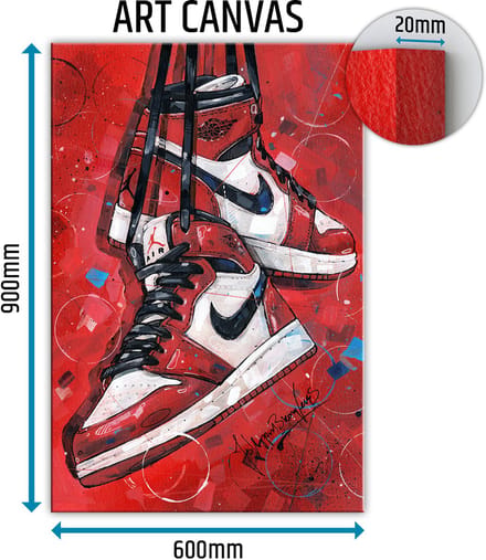Sneaker canvas retro Chicago 60x90 cm