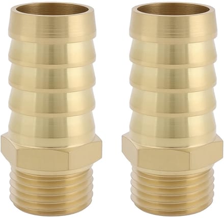 Dailygoods - 2 Stuks Messing Barb Slang Fitting M16 x 1.5 Adapter