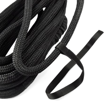 Kinetisch bergtouw - Elastisch sleeptouw - Voertuig berging - 30% uitrekbaar - 13.800 kg 9 m - Zwart