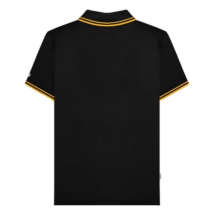 Lambretta Heren SS25 Twin Tip Poloshirt (Zwart/Goud)