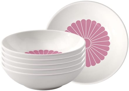 Dessertschalen Fleur Couleur ø 13,2 cm Set van 6