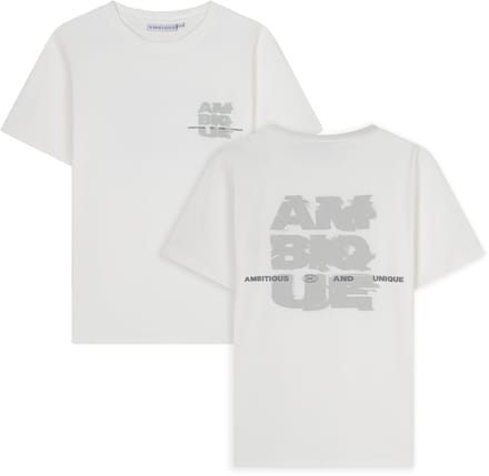 AMBIQUE - Damon T-Shirt - 103 Ecru - Maat 146/152