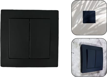 PD® - Wandcontactdoos - Wisselschakelaar - Inbouw - WCD - Zwart