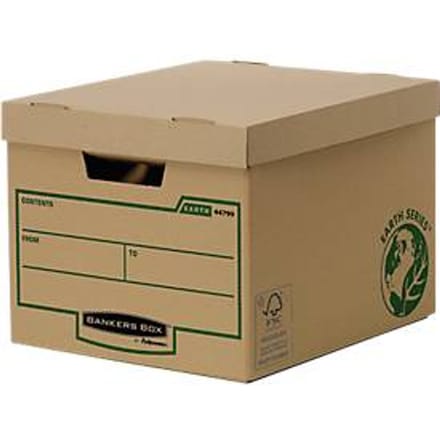 Opbergdozen Earth Serie - 100 % gerecycled karton - Heavy Duty - met deksel - 10 stuks