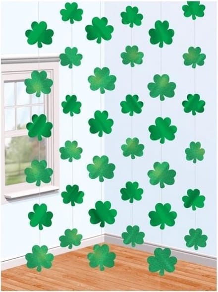 Hangdecoratie klavers 6 stuks