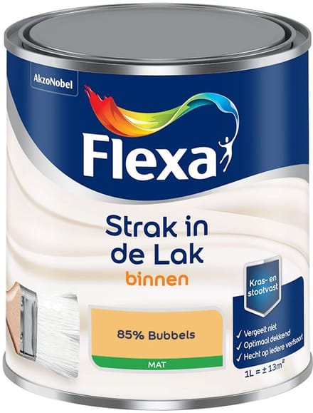 Flexa - Strak In De Lak Binnenlak Mat - 85% Bubbels - Mengverf - 1 L