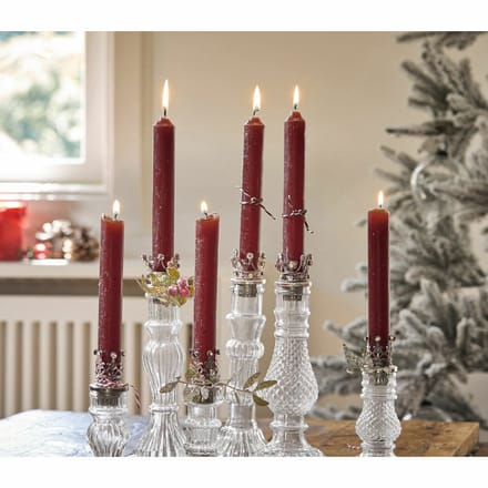 LOBERON Kaars set van 12 Bauceau bordeaux
