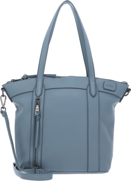 FREDsBRUDER Leren Schoudertas Bestie Shopper Dusty Blue Blauwgrijs