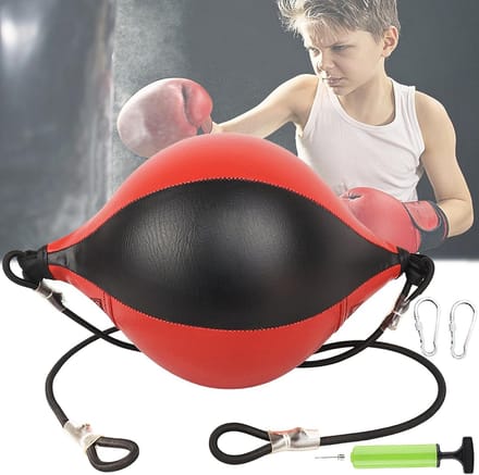 Hanging Punching Ball van Leer voor Boksen en MMA Training met Speedball Set