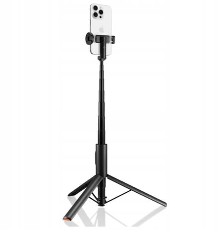 Spigen S541W Selfie Stick Tripod met Bluetooth Afstandsbediening, Zwart