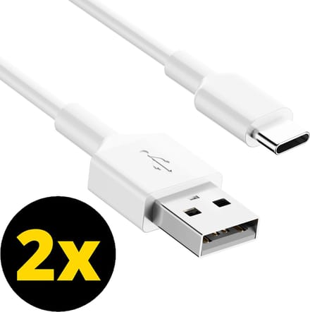 ThunderGold 2x USB C kabel - USB A naar USB C kabel - USB C naar USB A kabel - USB-C kabels - Oplaadkabel USB C - USBC kabel - 1 Meter