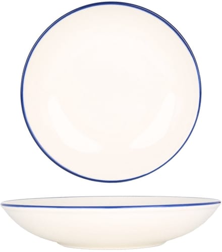 Bonna Diepbord - Linea Blue - Porselein - 25 cm (1300cc) - set van 6