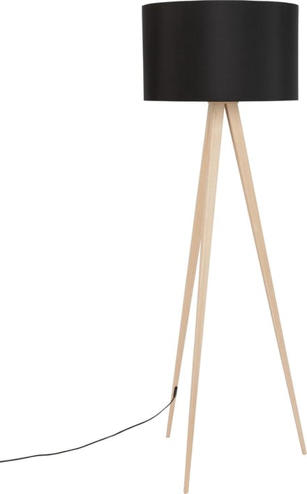 Zuiver Tripod Vloerlamp Met Driepoot Wood Zwart