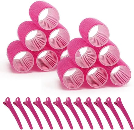 Set van 12 Zelfklevende Haarrollers voor Krullen en Volume - Medium