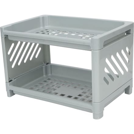 Bureau Organizer Opbergrek Plank PP Hol Ontwerp 2 Laags voor Thuis Badkamer Tafel gray