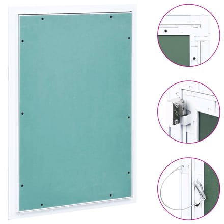 vidaXL - Toegangspaneel - met - aluminium - frame - en - gipsplaat - 400x600 - mm