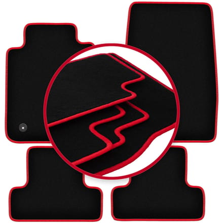 CARLUX-RED automatten voor: Ford Mustang MK6 coupé (2014-)