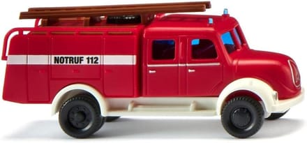 Model Brandweerauto - Schaalmodel Voertuig - Hobby Modelbouw - Gedetailleerd Ontwerp - 3 x 6 x 4 cm - Divers