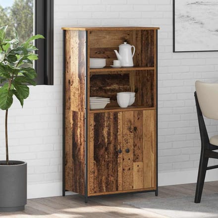 vidaXL Highboard Oud Hout 62 x 36 x 121,5 cm Bewerkt hout