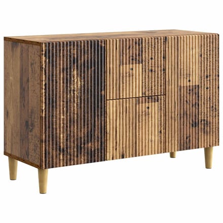 vidaXL - Dressoir - Oud - hout - 89 - x - 34,5 - x - 60 - cm - Bewerkt - hout