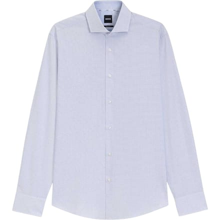 Boss Heren Joe Katoen Spread Collar Regular Lange Mouwen Overhemd (Wit)