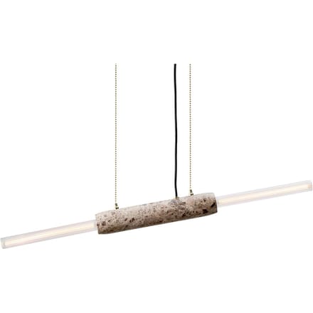 DESIGN BY US Hanglamp Limbo, marmer, bruin, 2-lamps, in hoogte verstelbaar