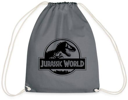 Jurassic World Klassiek Logo In Zwart Gymtas