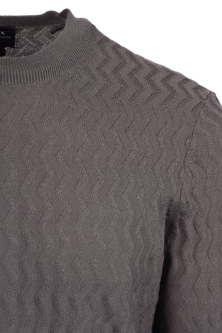 Armani Exchange Crew Neck Knitwear Grey