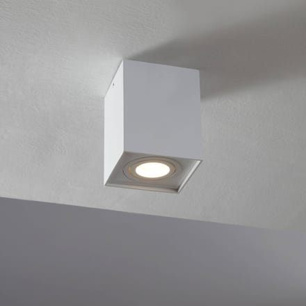 Arcchio - plafondlamp - 1licht - Aluminium - H: 12.6 cm - GU10 - mat wit