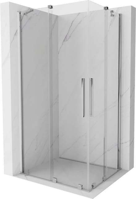 Mexen Velar Duo schuifdouchecabine 90 x 80 , transparant, chroom - 871-090-080-02-01