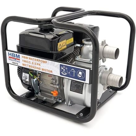 HBM Waterpomp 196cc. 6.5 PK met Benzine Motor