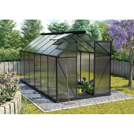 Vitavia Tuinkas Triton 7500 - Polycarbonaat 6mm - Zwart - 198x379x208cm