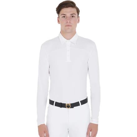 Wedstrijd rijpoloshirt met lange mouwen Equestro