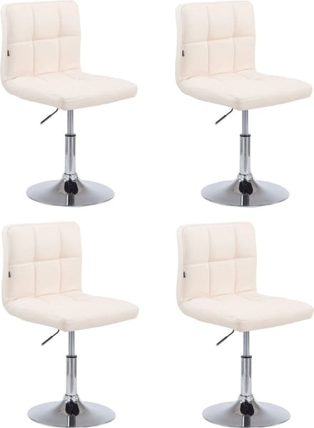 CLP Palma Set van 4 Lounger - Kunstleer creme