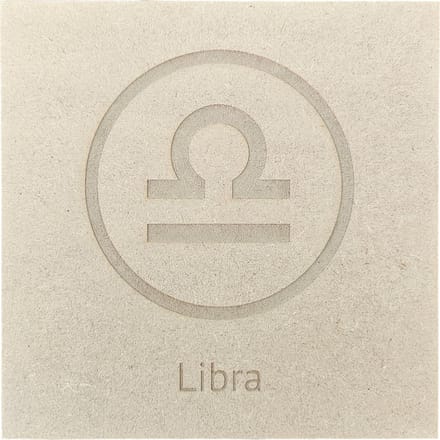 MGM Trading - Horoscoop - Weegschaal - Libra - 3mm MDF - 15 bij 15 cm - Laser gegraveerd