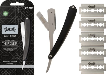 Wilkinson Sword Barber's Style - Cut Throat Scheermes +5 navulmesjes