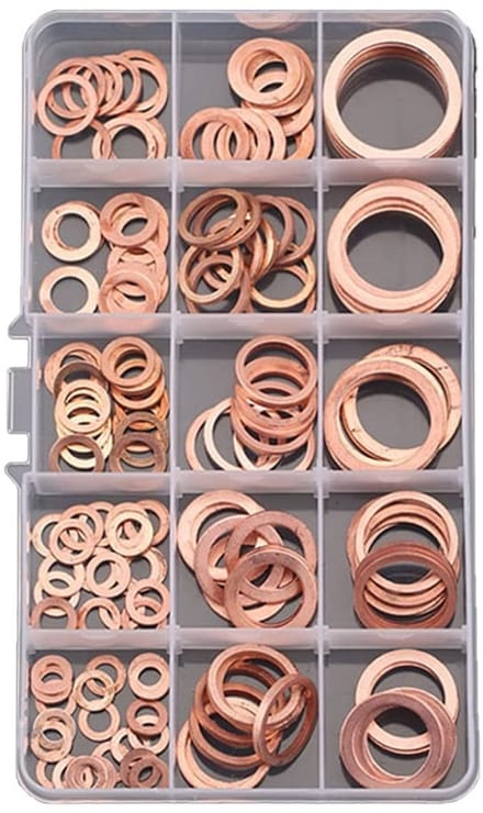 178PCS Rood Koper Platte Ringenset M5-M24 - Gasket, Schroefbevestiging en Hardware Accessoires