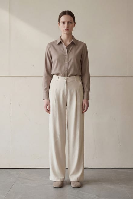 Comfort Plissé Rechtafstaande Broek