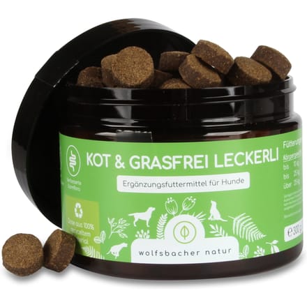 300g Wolfsbacher natural treats uitwerpselen&Grasvrije hondensnacks