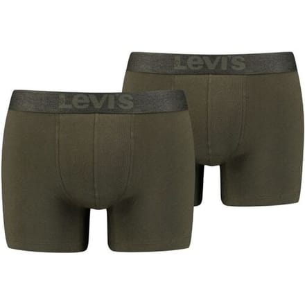 Levi's Boxershorts Melange WB Organic Cotton 2-pack Khaki-M