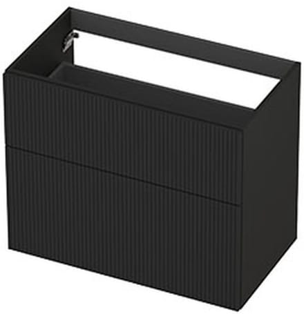 INK - Onderkast 2L A-sym Gelakt Gefr. Front - 800x450x650 Mm - Mat Zwart