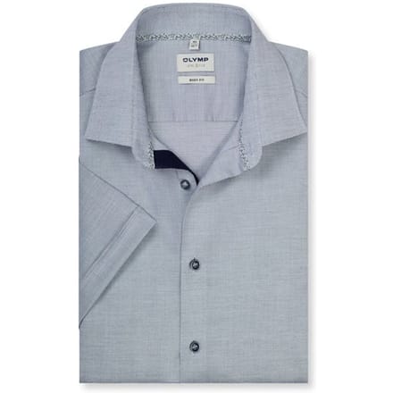 OLYMP Level Five Overhemd, Body Fit, Kent, Marineblauw